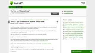 
                            13. What is Login Guard module and how does it work? : iControlWP
