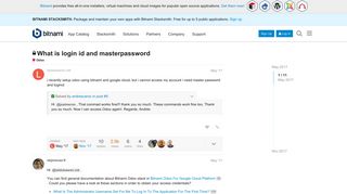
                            7. What is login id and masterpassword - Odoo - Bitnami Community