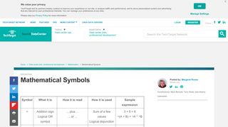 
                            9. What is Mathematical Symbols? - Definition from WhatIs.com