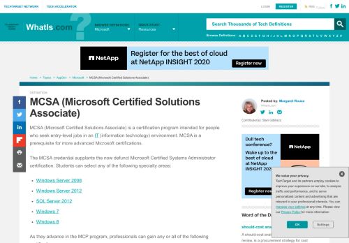 
                            5. What is MCSA (Microsoft Certified Solutions Associate) ? - Definition ...