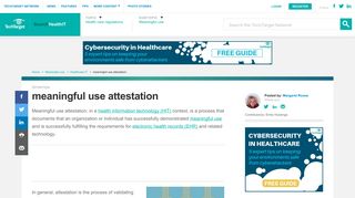 
                            6. What is meaningful use attestation? - Definition from WhatIs.com