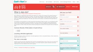 
                            5. What is MicroDot, Datadot and veridot - Sell My Car Cash