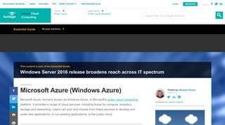 
                            10. What is Microsoft Azure (Windows Azure)? - Definition from WhatIs ...