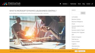 
                            1. What is Microsoft Dynamics 365 Business Central? | Mercurius IT