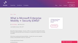 
                            10. What is Microsoft Enterprise Mobility + Security (EMS)? | Encore ...
