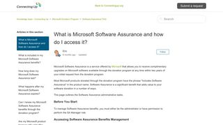 
                            12. What is Microsoft Software Assurance and how do I access it ...