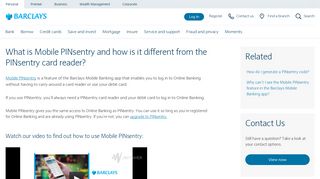 
                            5. What is Mobile PINsentry and how is it different from the ... - Barclays