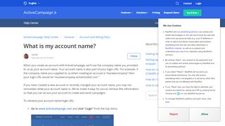 
                            10. What is my account name? – ActiveCampaign Help Center