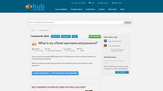 
                            7. What is my cPanel username and password? | Web Hosting Hub
