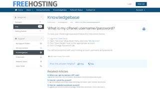 
                            13. What is my cPanel username/password? - Knowledgebase ...