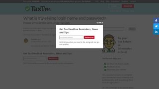 
                            8. What is my eFiling login name and password? | TaxTim SA