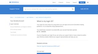 
                            13. What is my login ID? - Zerodha – Support