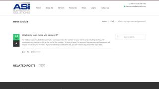 
                            12. What is my login name and password? | ASi Benefits