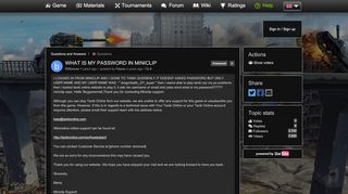 
                            11. WHAT IS MY PASSWORD IN MINICLIP / Questions and ... - Tanki Online