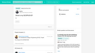 
                            6. What is my SCOPUS ID? - ResearchGate