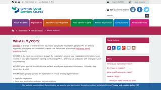 
                            6. What is MySSSC? - Scottish Social Services Council