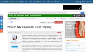 
                            6. What Is NSR (National Skills Registry) - Others Forum - CAclubindia