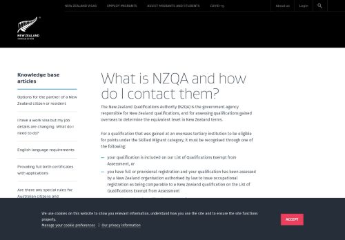 
                            4. What is NZQA and how do I contact them? | Immigration New Zealand