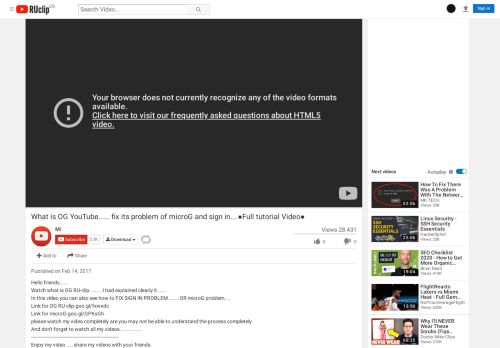 
                            2. What is OG YouTube...... fix its problem of microG and sign in....  Full ...