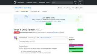 
                            11. What is OMS Portal? · Issue #6632 · MicrosoftDocs/azure-docs · GitHub