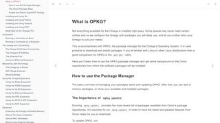 
                            4. What is OPKG? | Onion Omega2 Documentation
