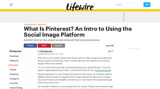 
                            13. What Is Pinterest? An Intro to Using the Social Platform - Lifewire