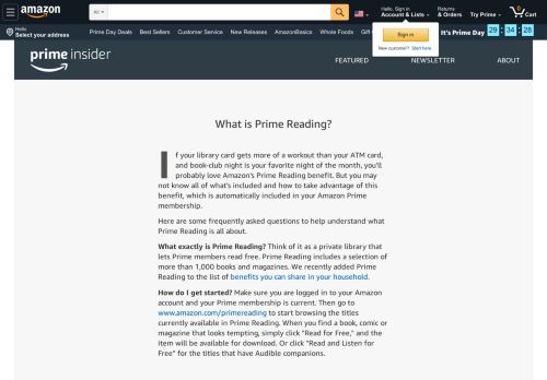 
                            12. What is Prime Reading? - Amazon Prime Insider - Amazon.com