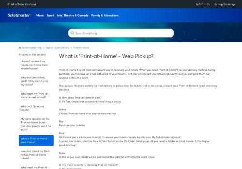
                            3. What is 'Print-at-Home' - Web Pickup? – Ticketmaster NZ