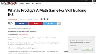 
                            10. What Is Prodigy? A Math Game For Skill Building K-8 - - TeachThought