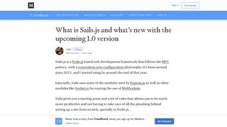 
                            12. What is Sails.js and what's new with the upcoming 1.0 version