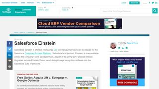 
                            6. What is Salesforce Einstein? - Definition from WhatIs.com