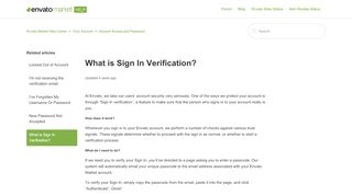 
                            11. What is Sign In Verification? – Envato Market Help Center