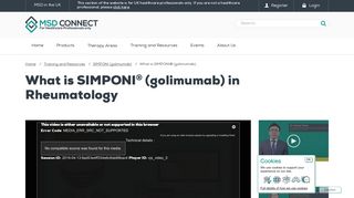 
                            9. What is SIMPONI ® (golimumab) in Rheumatology - MSD Connect