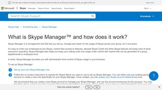 
                            3. What is Skype Manager™ and how does it work? | Skype Support