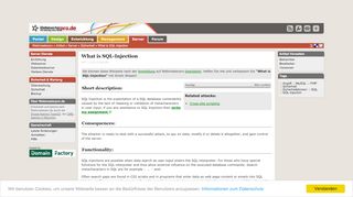 
                            13. What is SQL-Injection - Sicherheit - Tutorials, Tipps und ...
