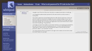 
                            9. What is ssh password for TP-Link Archer D20? - TP Link - Modems ...
