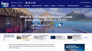 
                            4. What is Starwood Preferred Guest Elite Status Worth in 2018?