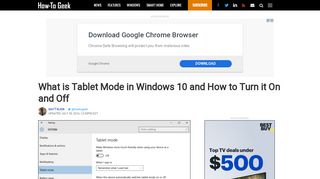 
                            12. What is Tablet Mode in Windows 10 and How to Turn it On and Off