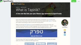 
                            3. What is Tapiriik?: A free site that lets you sync fitness app workouts to ...