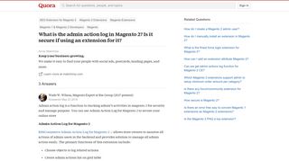 
                            12. What is the admin action log in Magento 2? Is it secure if using ...