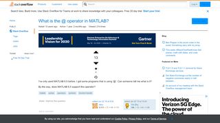 
                            10. What is the @ operator in MATLAB? - Stack Overflow