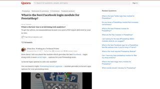 
                            13. What is the best Facebook login module for PrestaShop? - Quora