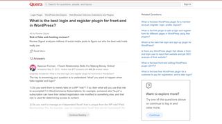 
                            8. What is the best login and register plugin for front-end in ...