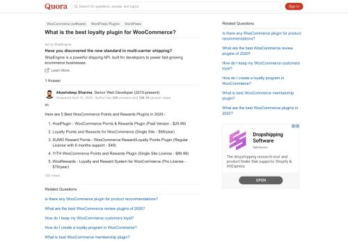 
                            9. What is the best loyalty plugin for WooCommerce? - Quora