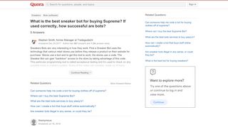 
                            13. What is the best sneaker bot for buying Supreme? If used correctly ...