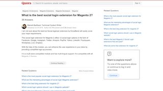 
                            13. What is the best social login extension for Magento 2? - Quora