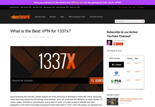 
                            13. What is the Best VPN for 1337x? - Best 10 VPN Reviews
