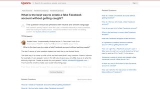 
                            12. What is the best way to create a fake Facebook account without ...