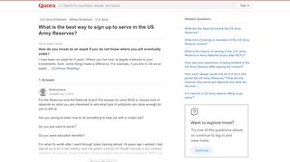 
                            10. What is the best way to sign up to serve in the US Army Reserves ...
