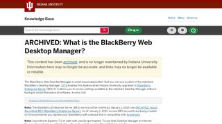 
                            4. What is the BlackBerry Web Desktop Manager?